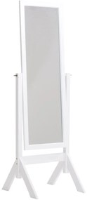 Stojace zrkadlo Elvis 16528402 - drevo - 153x59x51 - Biela