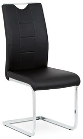 BONTEC Jedálenská stolička, čierna, ekokoža, DCL-411 BK Farba: Biela