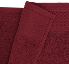 BAVLNENÉ UTERÁKY SOLANO SADA 1 KS 30X50 CM, 1 KS 50X90 CM, 1 KS 70X140 CM BORDOVÁ