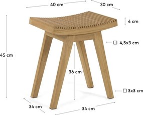 Stolička z teakového dreva v prírodnej farbe Vicentina – Kave Home