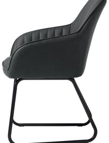 BROOKS ČALÚNENÁ STOLIČKA dark grey