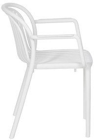 Biela plastová jedálenská stolička Alia – Ixia