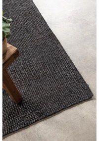 Čierny jutový koberec 80x150 cm Bouclé – Hanse Home