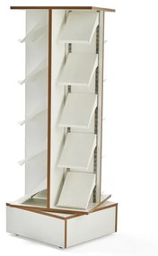 Stojan na knihy STORY, 600x600x1710 mm, biely