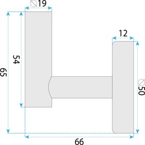 Rea Modern, 1-háčik na uterák, 6606, medená matná, REA-98004