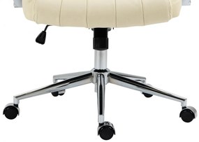 Kancelárska stolička Wigan - koža - Krémová