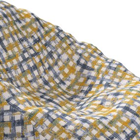 Poťah na sedací vak bez výplne farba produktu modrá látka zapletaná, vzorované