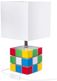 HELLUX Stolná lampa RUBI E27 multifarebná / biele tienidlo 4113408