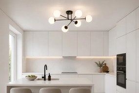 BRILAGI - Prisadený luster MILO 6xE27/60W/230V čierna
