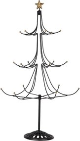 Čierna antik kovová dekorácia stromček Christmas Tree - Ø 41*71 cm