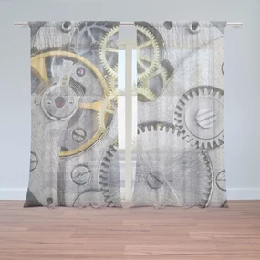 Sablio Záclony Hodinový strojček: 2ks 150x250cm