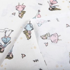 Biante Detský bavlnený záves Sandra SA-261 Krasokorčuliarky na krémovom 130x210 cm