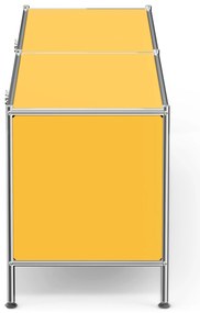 Kovová nízka skrinka »CN3« s výklopnými priehradkami, žltá