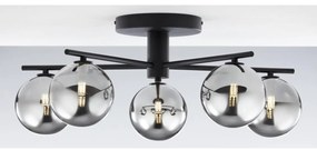 Jupiter 2048 - Prisadený luster PRATO 5xG9/14W/230V čierna/dýmovo sivá