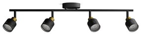 Philips - Bodové svietidlo NIALL 4xGU10/5W/230V čierna/mosadz