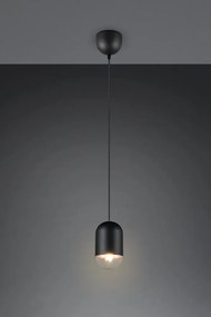 Čierne kovové závesné svietidlo ø 11 cm Nara – Reality