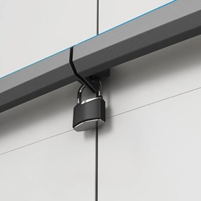 Plastová skriňa delená LINEAR, 3 police, 173x68x39 cm