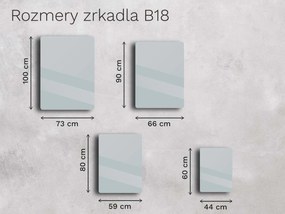 Zrkadlo s rámom B18