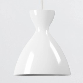 Nyta Pretty small závesná lampa 3 m, biela lesklá