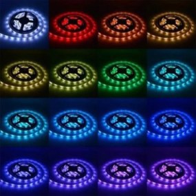 Dekoratívny RGB LED pásik 8mm x 5m s diaľkovým ovládaním IP20 300 LED