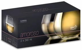 Crystalex poháre na víno a liehoviny Amoroso 340 ml 2KS
