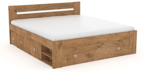DREVONA Manželská posteľ 180 cm dub lancelot REA LARISA