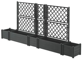 STEFANPLAST Truhlík 80 l s trelážou/mriežkou, antracit