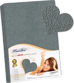 Bellatex Froté prestieradlo Kamilka tmavosivá, 120 x 200 cm
