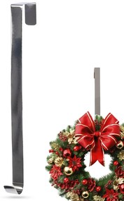 VILDE Háčik na vence alebo iné dekorácie, strieborný - 30 cm