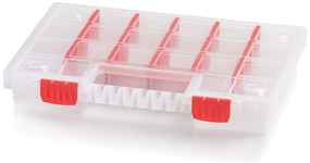 Kufríkový organizér 34,4 × 24,9 × 5 cm, prepážky, ružová