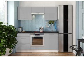 Kuchynská linka CELESTE 180 cm lesklá sivá