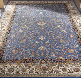 Koberec Sultan 1200 Ocean Blue – modrý orientálny vzor 100% viskóza Rozmer: 200x300 cm