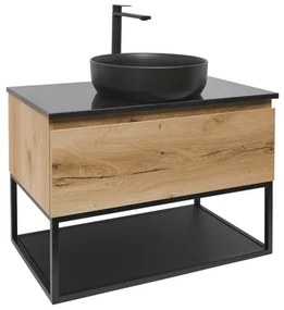 Kúpeľňová skrinka s umývadlom SAT B-Way 79x30x45 cm dub BWAY80OAKTKFUB, 1 ks