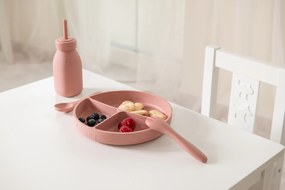 Tanier delený s prísavkou Platinum Silicone Blush