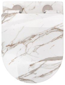 Rea Carlos Slim Lava Shiny, závesná WC misa Rimless 49,5x37x35,5 cm, imitácia kameňa, REA-C0536