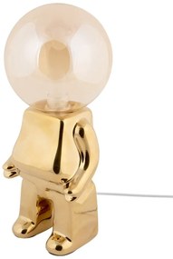 LED stmievateľná stolová lampa v zlatej farbe so skleneným tienidlom (výška 27 cm) Ross – Leitmotiv