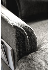 Tmavosivá rozkladacia rohová pohovka (pravý roh/do tvaru "U") Charming Charlie – Miuform