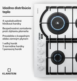 Klarstein Ignito plynová varná doska, 8 kW, liatinové rošty, časovač, regulácia teploty