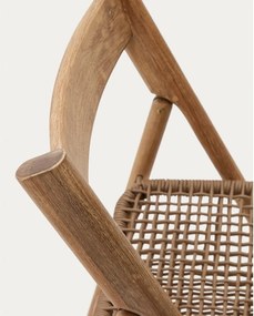 Drevená záhradná stolička v hnedo-prírodnej farbe Dandara – Kave Home