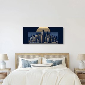 Obraz – Geometrické mesto (120x50 cm)