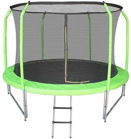 Trampolína COMFORT s rebríkom 244 cm zelená