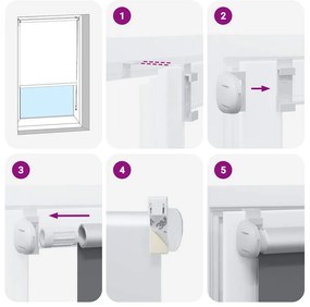 Sťahovacia zatemňovacia roleta 120 x 230 cm, biela