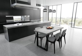 Jedálenský stôl VANE - tmavý betón / 100