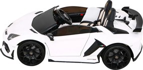 Ramiz Lamborghini SVJ DRIFT elektrické auto pre 2 deti biele + funkcia driftu + diaľkové ovládanie