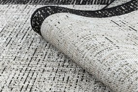 Koberec SIZAL FLOORLUX 20401 Ramka strieborný / čierny