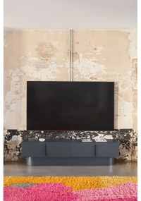 Antracitový TV stolík 200x50 cm Totem – Teulat