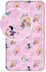 Jerry Fabrics Bavlnené napínacie prestieradlo 90x200 + 25cm - Princess Pink 02