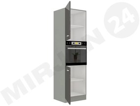 Skrinka vysoká pod rúru na pečenie Milo  60 DP-210 2F (sivá + sivý lesk). Vlastná spoľahlivá doprava až k Vám domov. 1122685