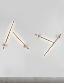 LED nástenné svietidlo Kedo 80 hnedá