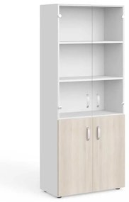 Vysoká skriňa Manager 79,9 x 42,2 x 196,5 cm, agát svetlý / biela